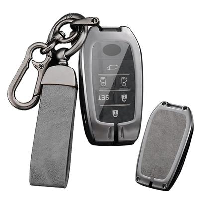 Smart Key Case Key Shell Key Holder Alloy Leather Fits Mark Secure Comfortable Type 2 Brown Toyota-specific + Alphard, Camry, 86, Yaris, RAV4, Crown,