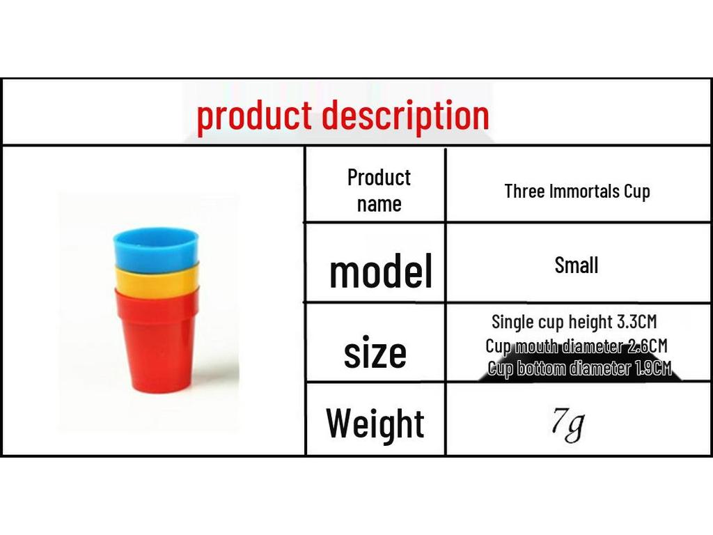 Magic Props - Three Immortals Cups Set: Extra Large, Large, Medium, Small.