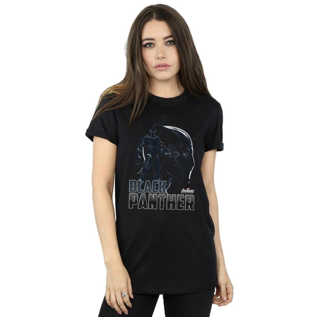 Avengers Infinity War Womens/Ladies Black Panther Cotton Boyfriend T-Shirt