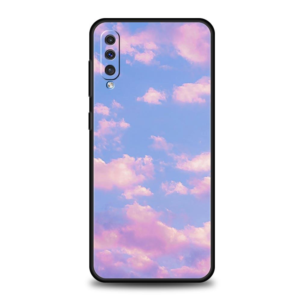 Pink Cloud Summer Sunset Glow Case For Samsung A56 A36 A26 A54 A52 A24 A14 A50 A72 A70 A06 A12 A22 A34 A42 A32 A04s A16 5G Cover
