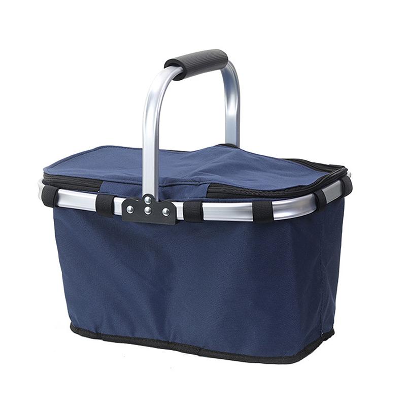 Folding Picnic Basket Conveniently Transport Meals Folding Insulation Bag Shopping Baskets Durable Food Basket