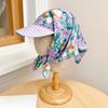 French Retro Literary Printing Headscarf Caps For Women Spring And Summer Outdoor Shopping Po Seaside Vacation Sun Hat