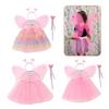 Girl Princess Fairy Costumes Includes Fairy Skirt Wing Fairy Wand Headband for Birthday Party Costume Girl Fairy Costume