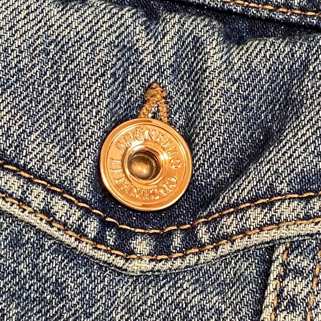 Jaqueta Jeans Brunello Cucinelli Usada azul algodão Mulher
