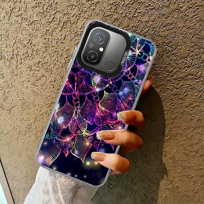 Mandala Sunflower Dreamy Style Shockproof Phone Case for Xiaomi Poco X7 X6 X5 X3 Pro F7 Ultra M8 Redmi 15C 15 14C 13C 12C 10C 13