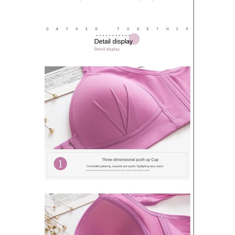 Plus Größe Sexy Push-Up Bh Verschluss Vorne Einfarbig Büstenhalter Drahtlose Bralette Brust Nahtlose Bhs Weste für Frauen