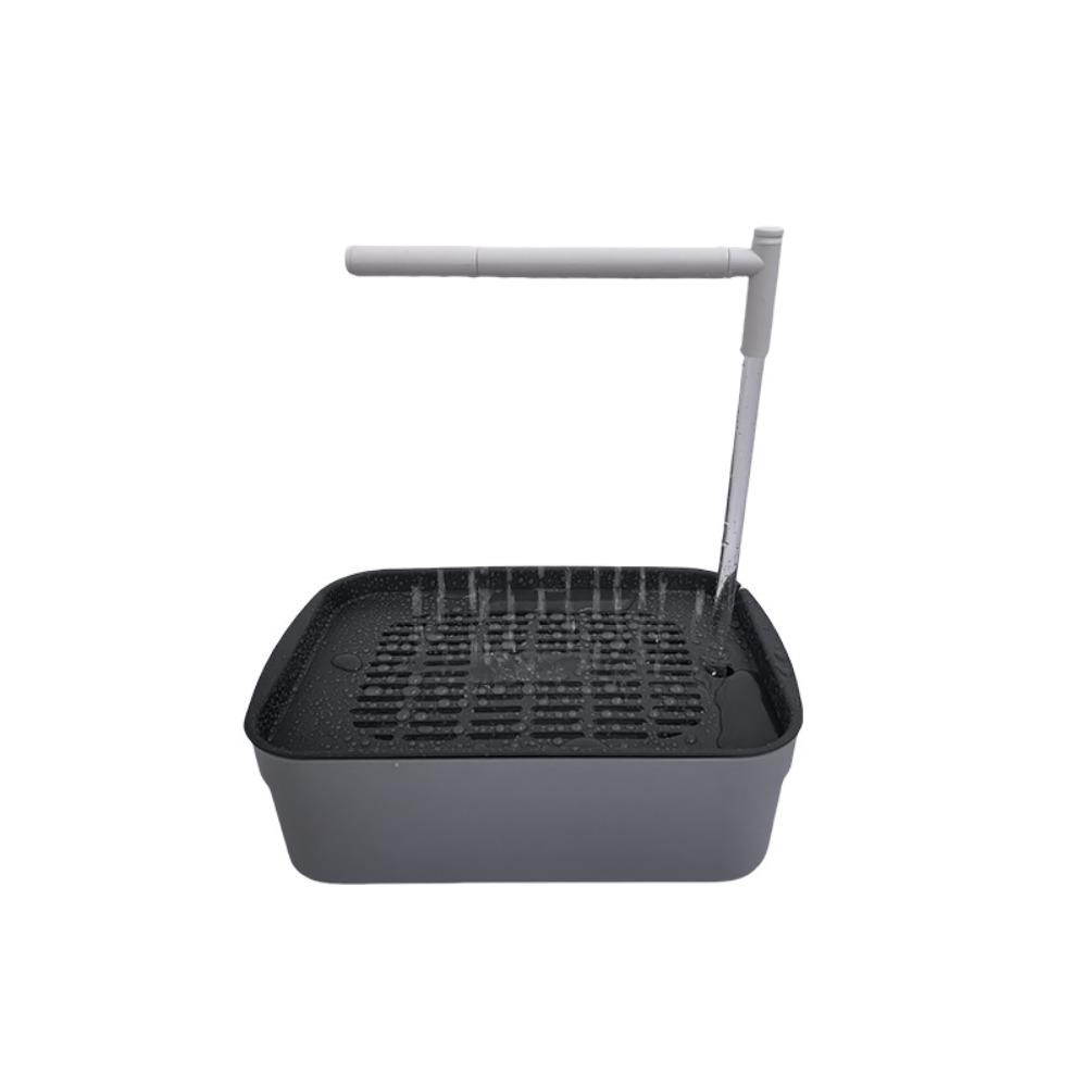 Water Circulation System Electric Bird Bath Tub Circulating Water Bathtub  for Lovebird 23x15.5x6.5cm серый