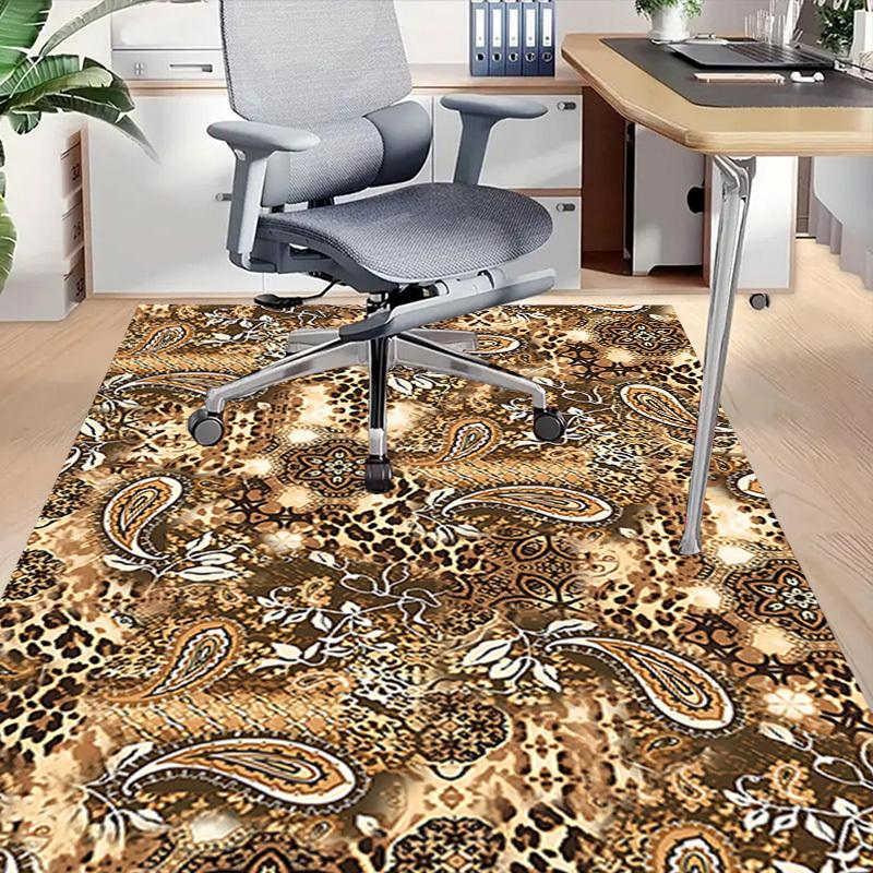 1PC Leopard Print Paisley Extra Large Non Slip Floor carpet, Office, family, bedroom Large Area Rug Indoor Rugs, Vibrant Colors