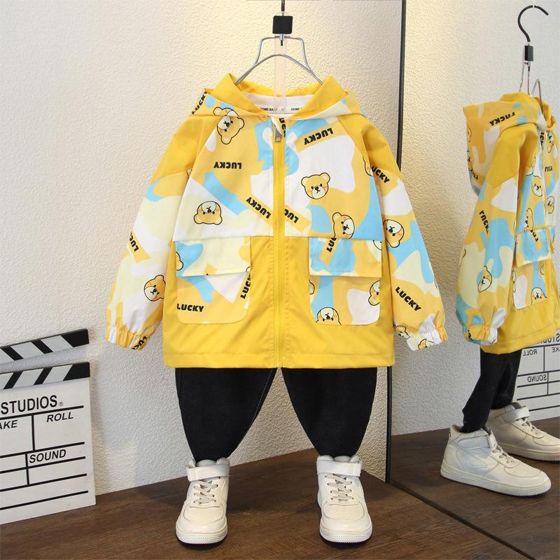 Kinder Dünne Cartoon Jacke 2025 Frühling Lässige Kapuzenjacke für Jungen