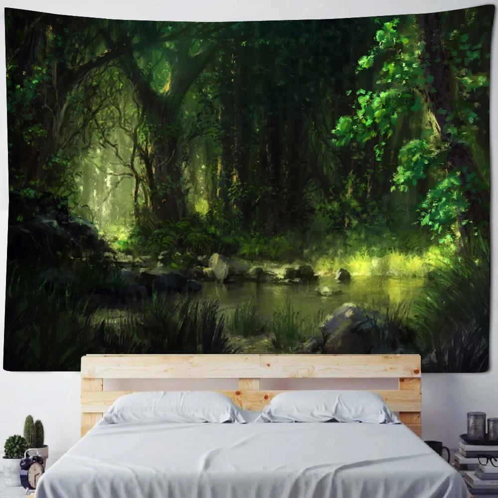 Mysterious Tree Tapestry Wall Decoration Blanket Room Background Poster Bohemian Home Art Decoration Hanging on the Wall