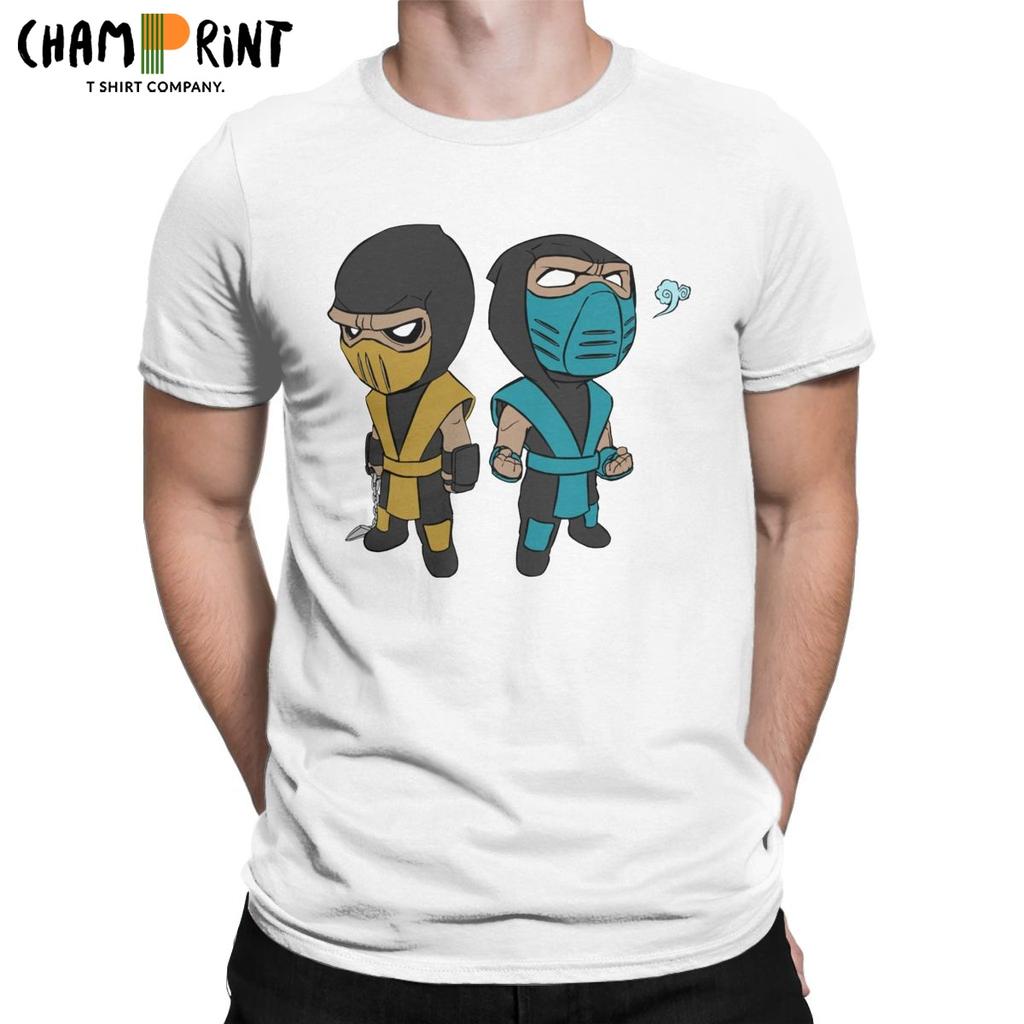 Scorpion SubZero T Shirt Mens Cotton 2021 Fashion TShirts Mortal Kombat Sub Zero Mk11 Arcade Game Tees Printed Tops