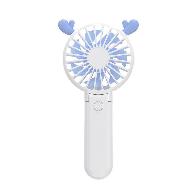 Customizable Logo Portable USB Folding Neck Hanging Fan - Compact Student Gift