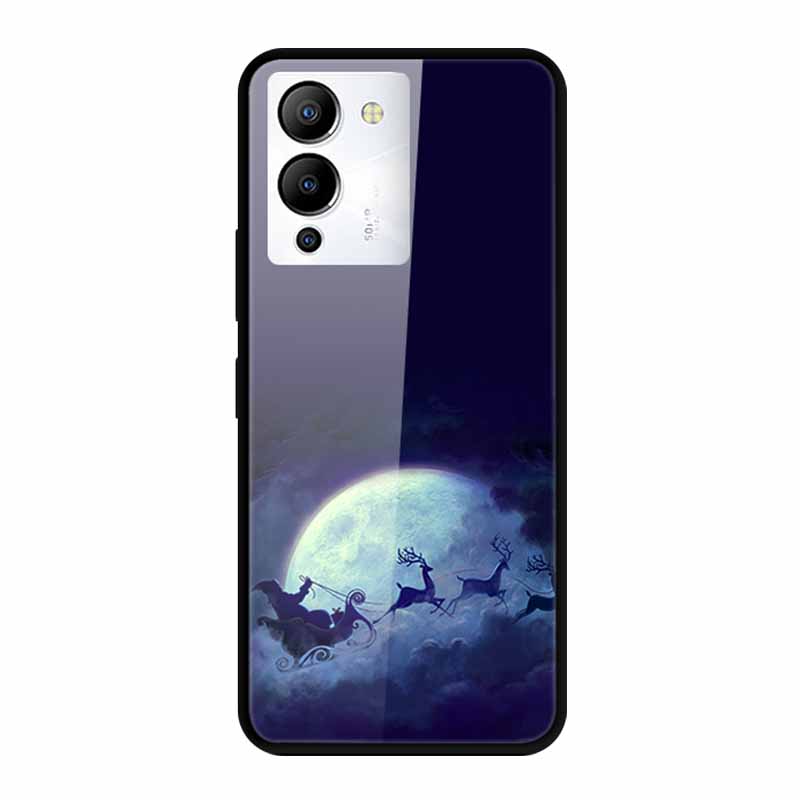 Luxury Shockproof Tempered Glass Back Cover Hard Case For Infinix Note 12 G96 Infinix Note 11pro 11s Protective Cool Phone Cover