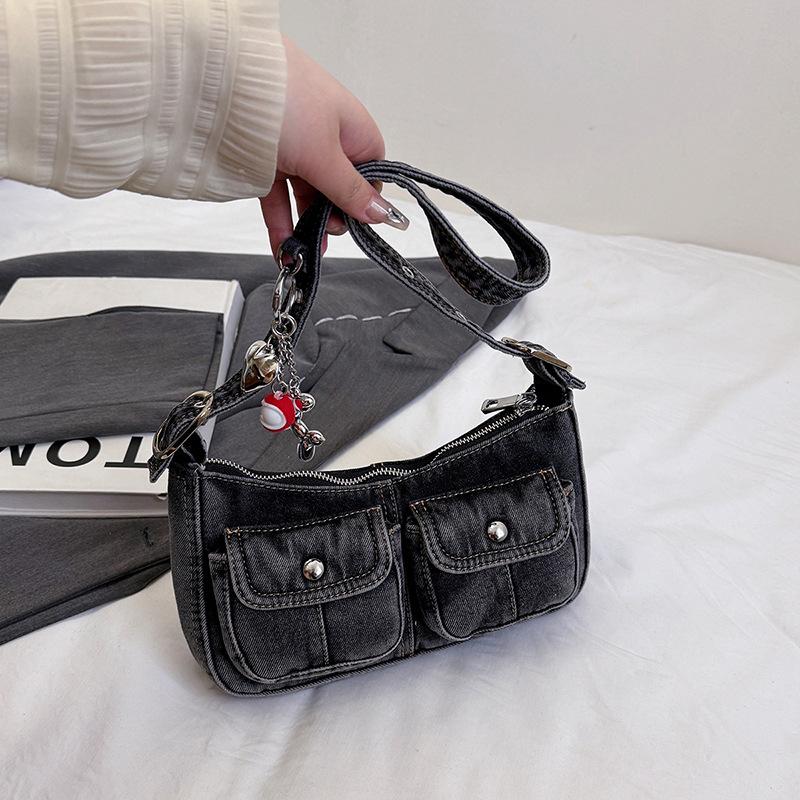 Shoulder Armpit Baguette Fashion Simple Commuter Bag 2025 New Denim Bag