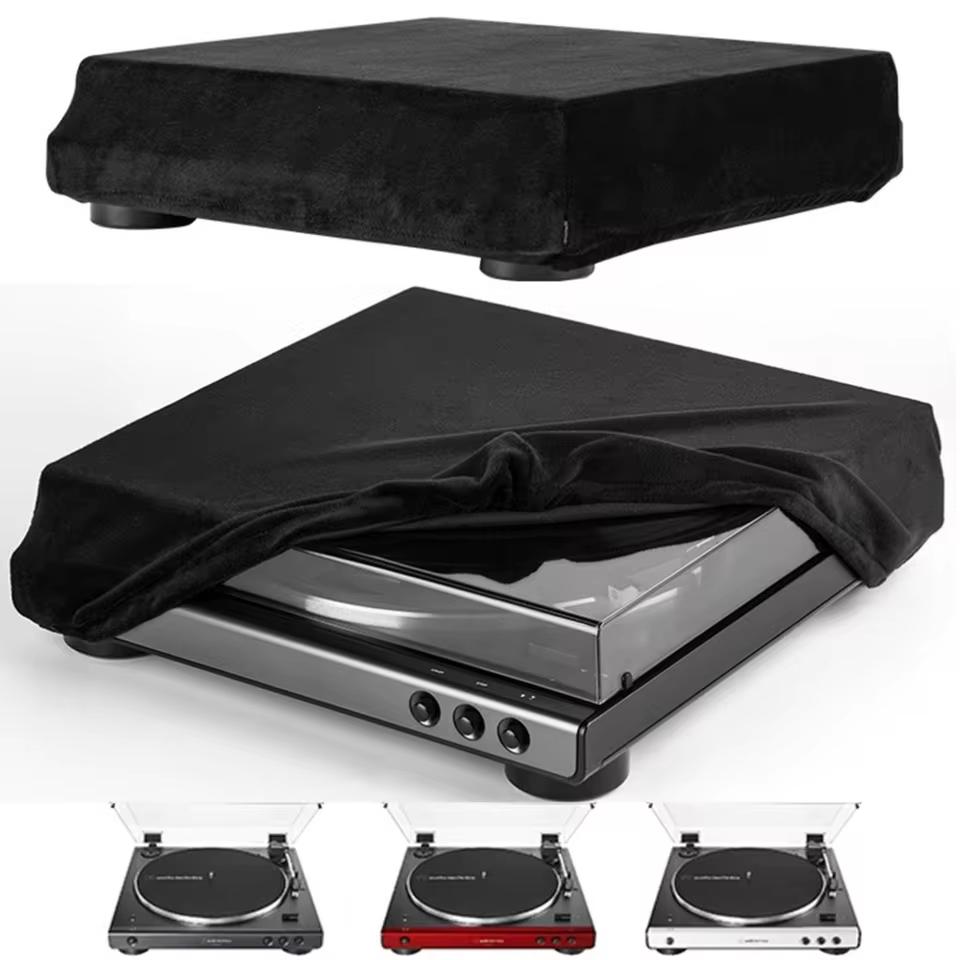 Turntable Dust Cover Spandex High Elasticity Turntable Sleeves Foldable Dust Case Protective Cover for Audio-Technica AT-LP60XBT