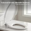NonElectric Toilet Seat with Rinse | Adjustable Mounting Spacing, Spray