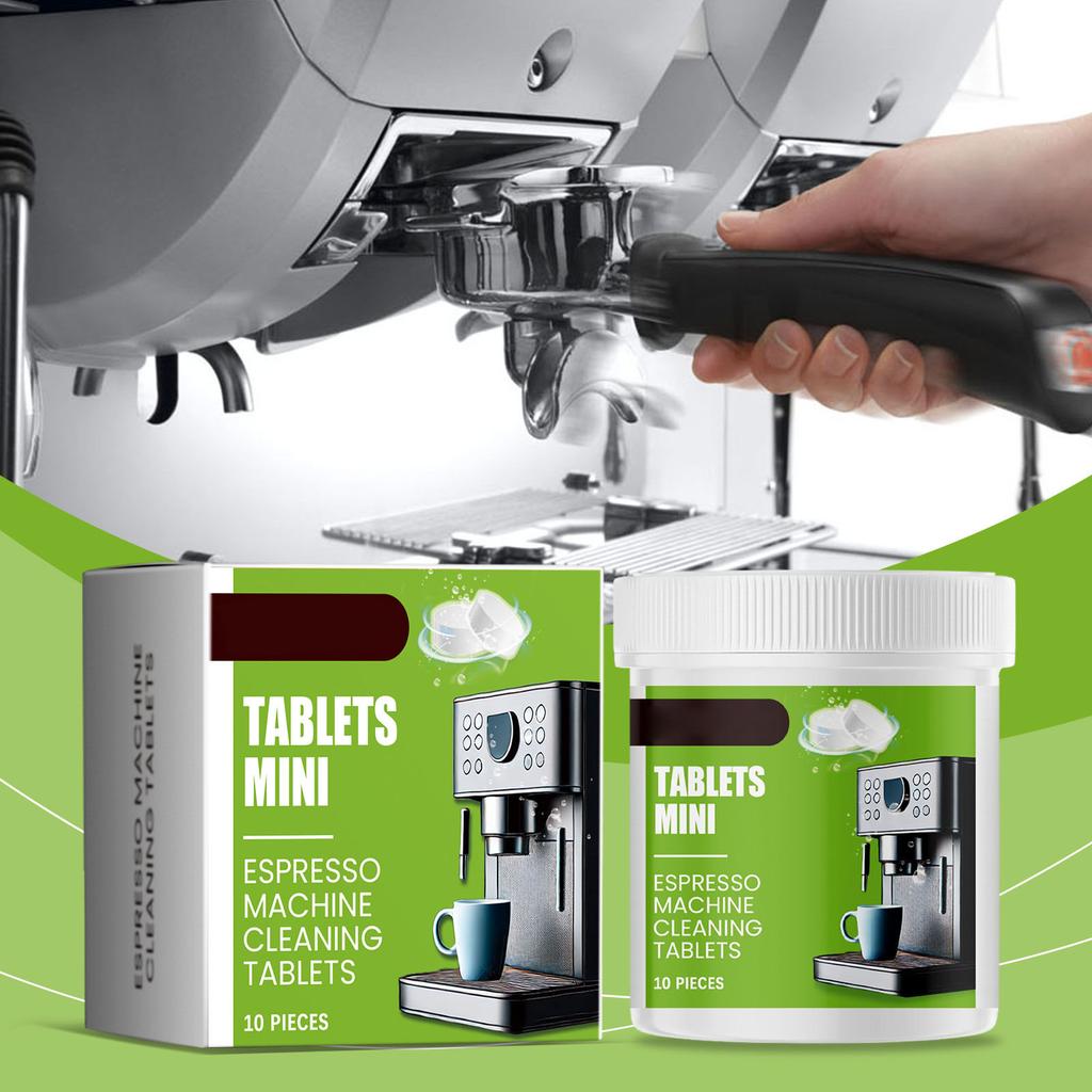 10Pcs/Bottle Automatic Coffee Maker Maintenance Cleaning Tablets Dissolves Oil Deposits Prevents Machine Blockage