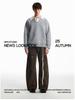 Men's High-End Old Money Style V-Neck Polo Knit Sweater for Autumn/Winter
