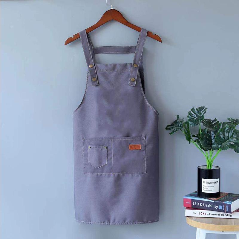Custom Logo Canvas Apron for Advertising, Milk Tea, Nail Art, Kitchen, and Restaurant Use