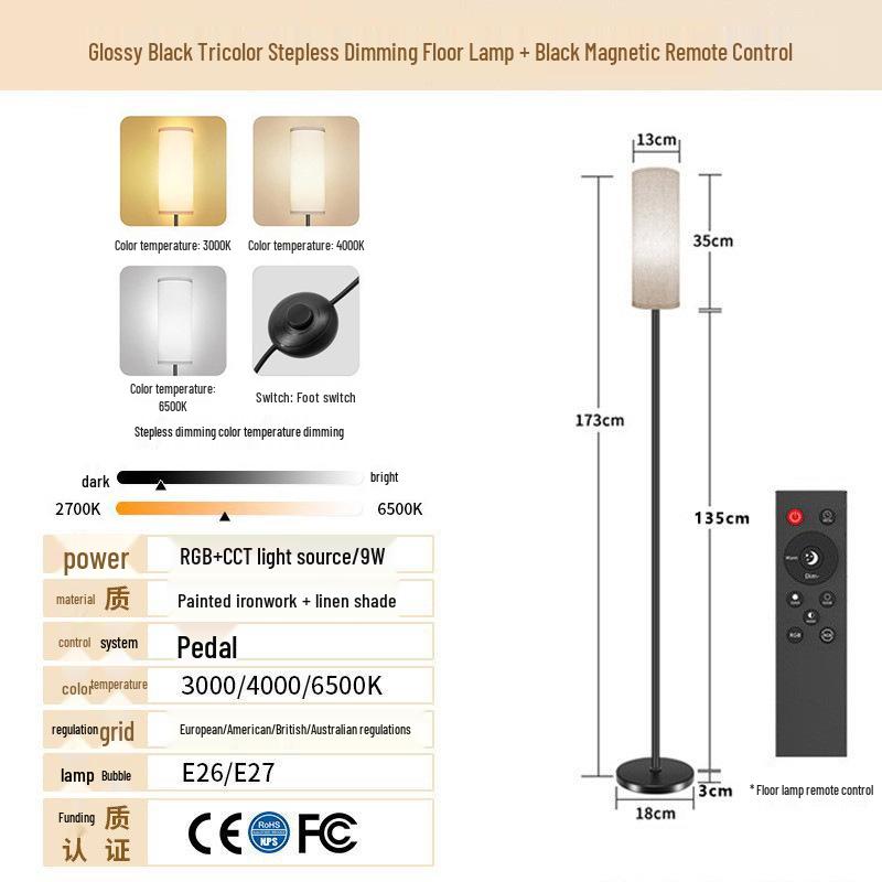 High-End RGB LED Floor Lamp with Bluetooth Dimming for Living Room and Bedroom