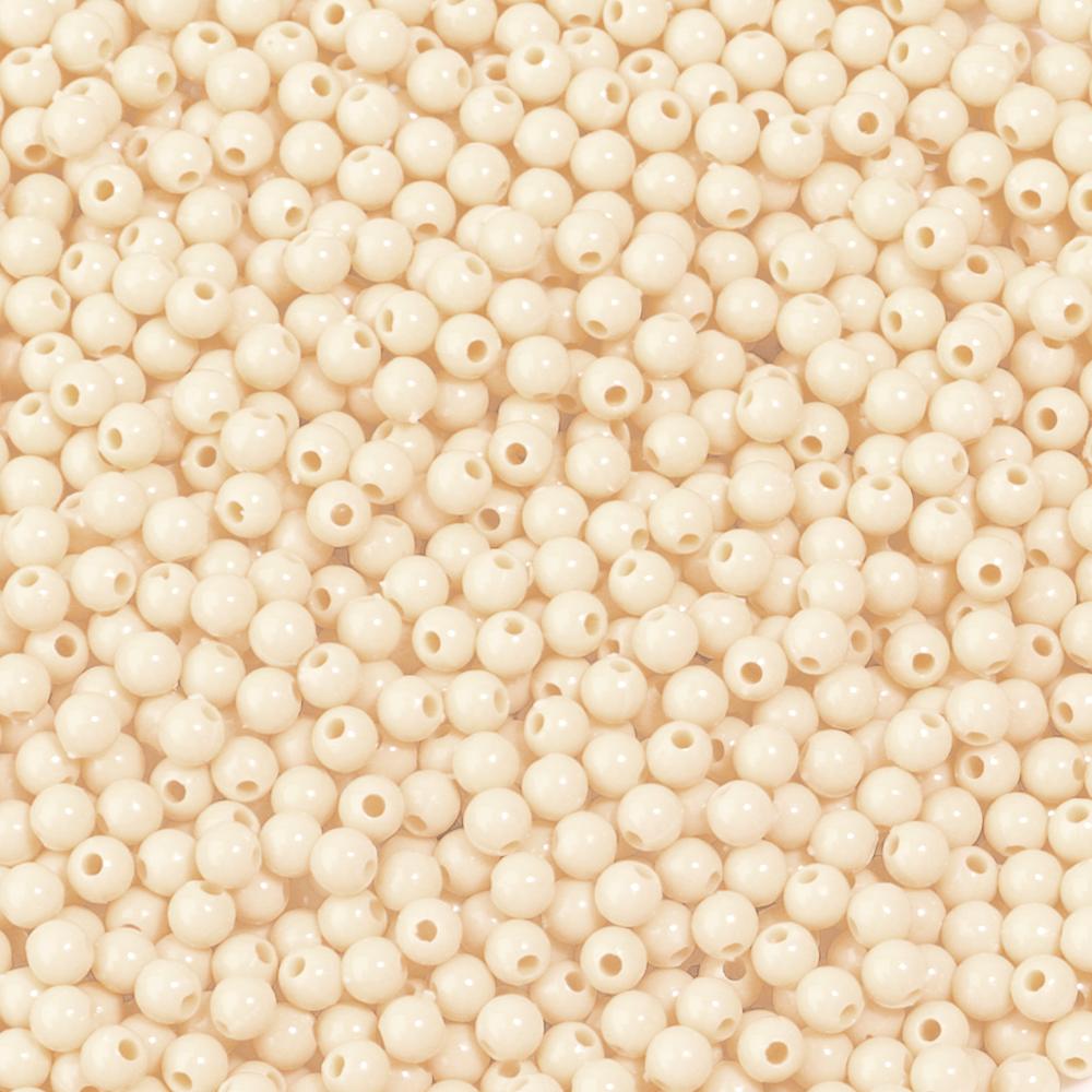 

1000pcs/lot 4mm Solid Color Acrylic Beads Mini Round Spacer Seed Beads For DIY Bracelet Necklace Jewelry Accessories Wholesale бежевый