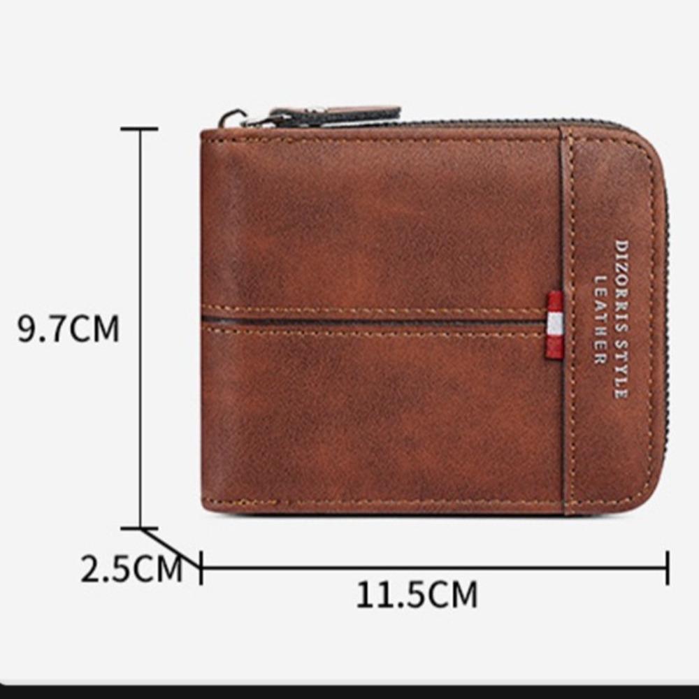 New Portable Short Coin Purse PU Leather Folding Mini Wallets Vintage Card Holder Gift