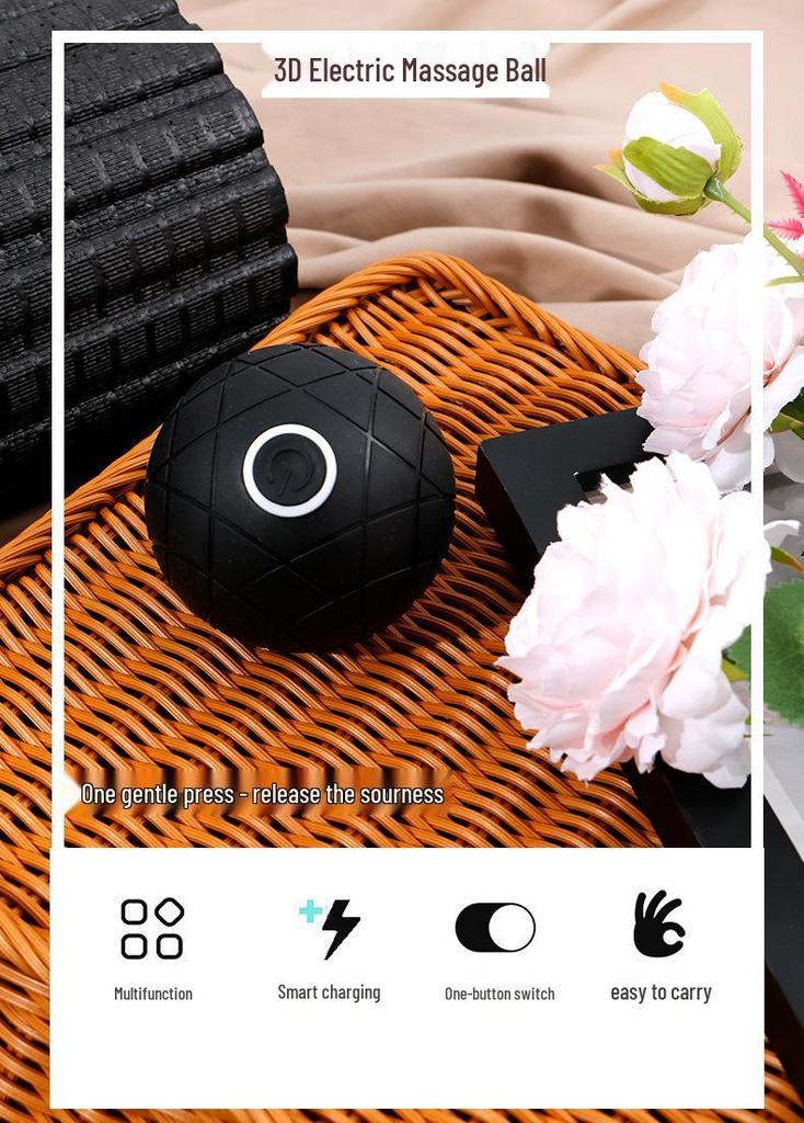 Dobíjecí 3D vibrační masážní míček na jógu pro relaxaci svalů