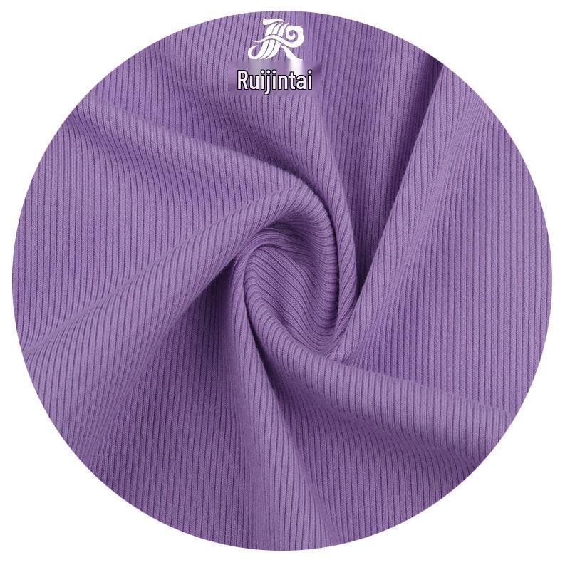 Adjustable Ribbed Lycra Rayon Knit Fabric, 2x2 Ribbing