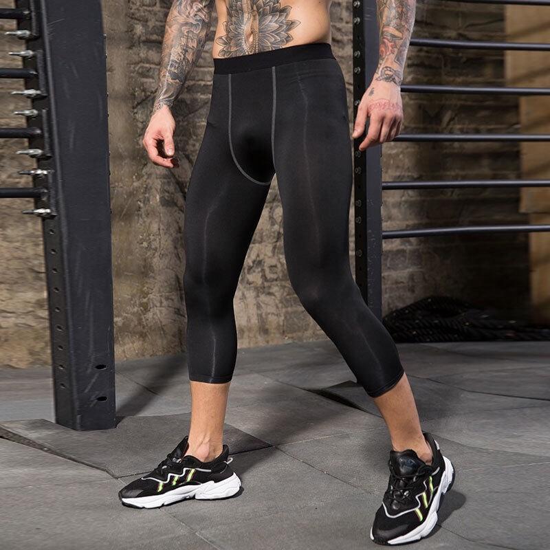 Men's Slim-Fit PRO Capri Pants for Sports Workouts Running