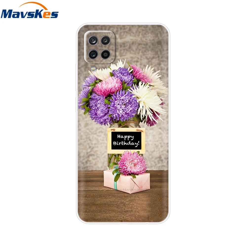Phone Case For Samsung Galaxy A12 Case SamsungA12 Silicone Clear TPU Painted Soft Cover For Samsung A12 A 12 Bumper Fundas Etui