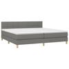 Maison Exclusive - Sommier à lattes de lit avec matelas Gris foncé 200x200cm Tissu
