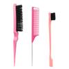 Hair Styling Comb Set 3 Pieces Includes Tail Comb Detangling Brush and Scalp Massager Suitable for Home Use and Professional Hair Care