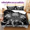 Thorn Gothic Dark Pattern Bedding Quilt Set Quilt Cover Pillowcase Home Decoration Birthday Gift (1 * duvet cover + 2 * pillowcase, without core)