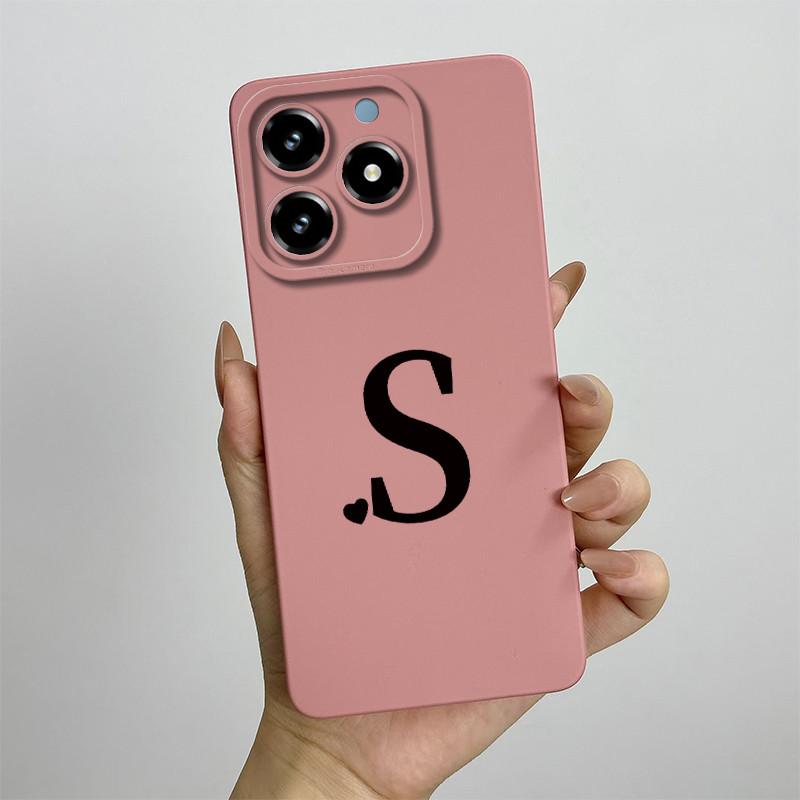 Für Realme C63 C61 Handyhülle Niedliche Buchstaben Rückseite Für Oppo Realme C 61 C 63 Weiches Flüssigsilikon Kameraschutz Fundas