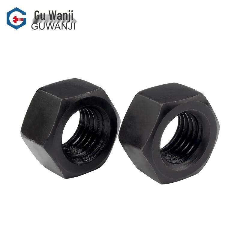 Guwanji M10 12.9 Grade High-Strength Black Hex Nuts