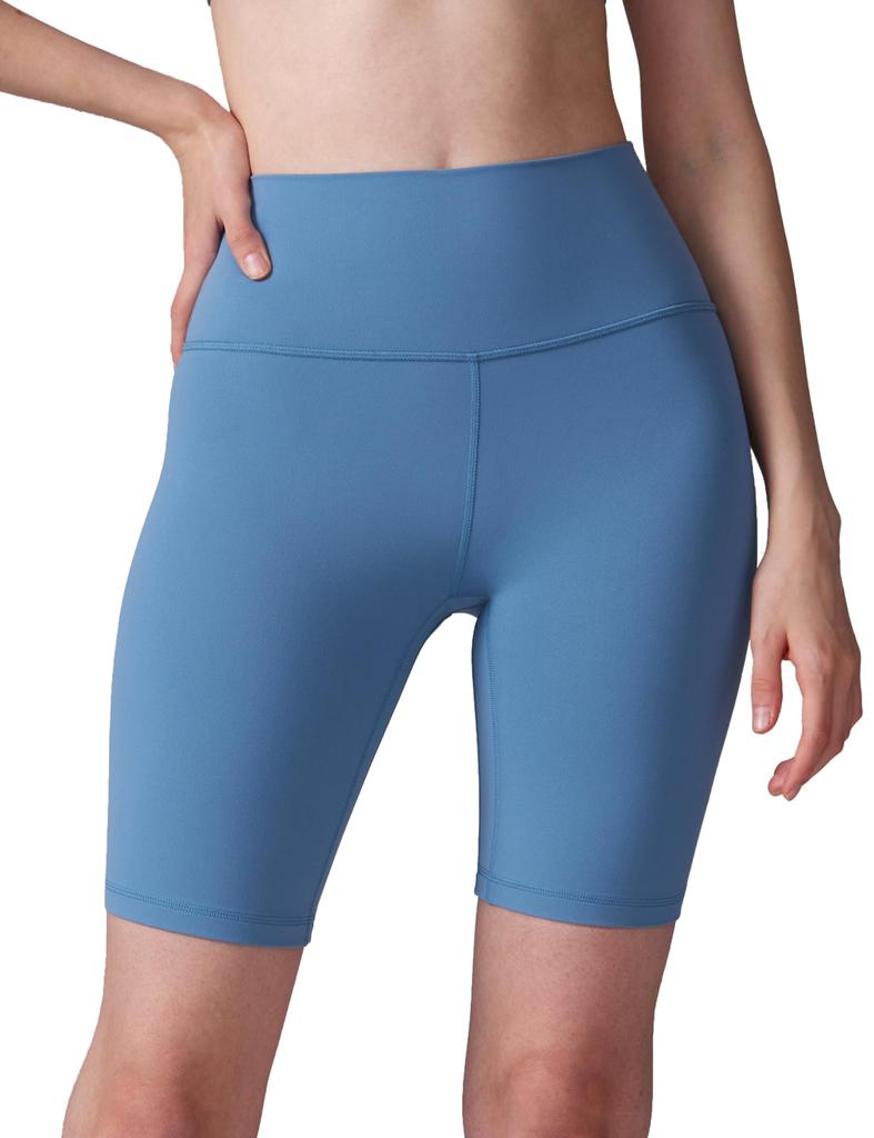 CRZ YOGA Biker Short Yoga High Universe Size M Women's Shorts, Leggings, Shorts, Waist, 3/4 Length, Butterluxe, 8-Inch Inseam, Blue,