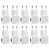 10Pcs 5V 2A USB Charger Travel Wall EU Plug Power Bank For Samsung A12 A32 A52 A72 5G S10 S9 S8 + S7 S6 S5 Mobile Phones Charger