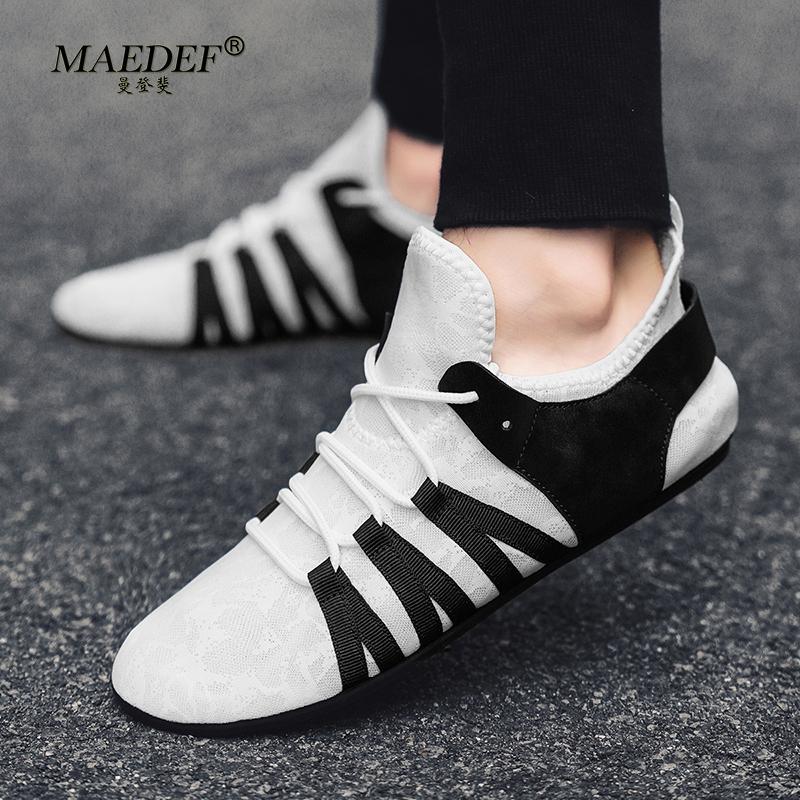 MAEDEF Shoes for Men Lightweight Fashion Designer Leisure Walking Breathable Flat Bottom Sports Men's Shoes Large Sizes 39-47