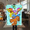 Wow Manga  Print Flannel Blanket, High quality Comfortable for All Seasons, Home Decor, Warmth and Comfort