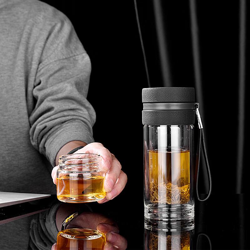 GUOZI High Borosilicate Glass Tea Travel Mug