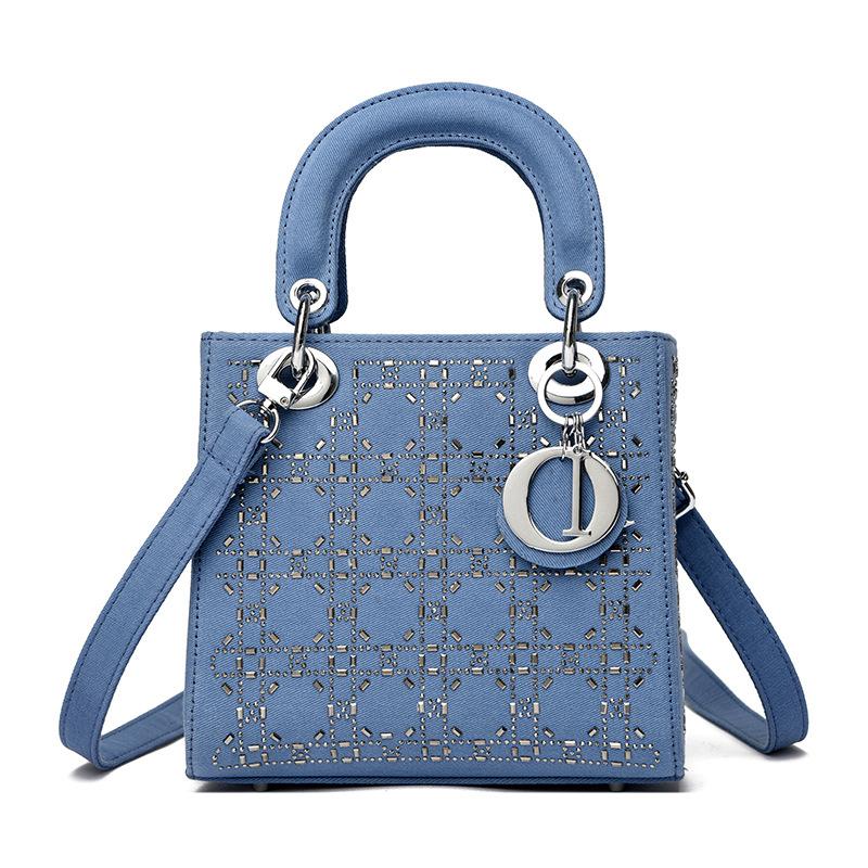 Špičková textúra, ľahký luxus, kabelka do ruky s kosoštvorcovým vzorom, crossbody kabelka a kabelka na jedno rameno