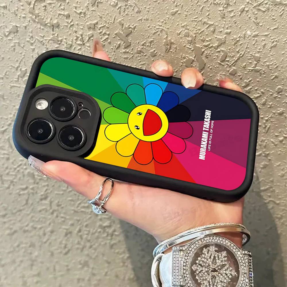 Art Japanese M-Murakami Artisti T-Takash Silicone Soft Phone Case For IPhone 17 16 14 13 12 11 15 Pro Max Plus Air Cover