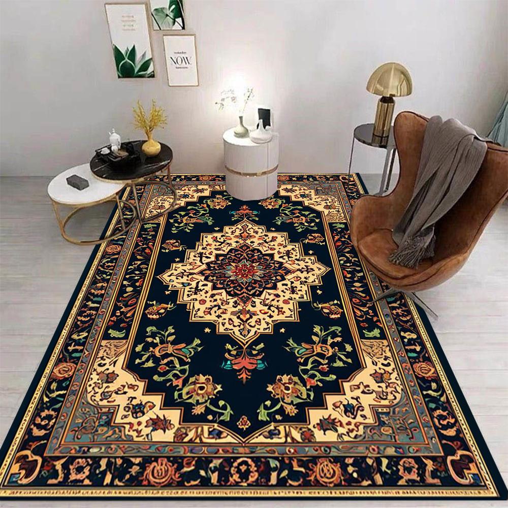 Stilbereichsteppich Hoch Abstrakte Blumenkunst Teppiche für Wohnzimmer Schlafzimmer Rutschfeste Bodenmatte Küche Tapeten