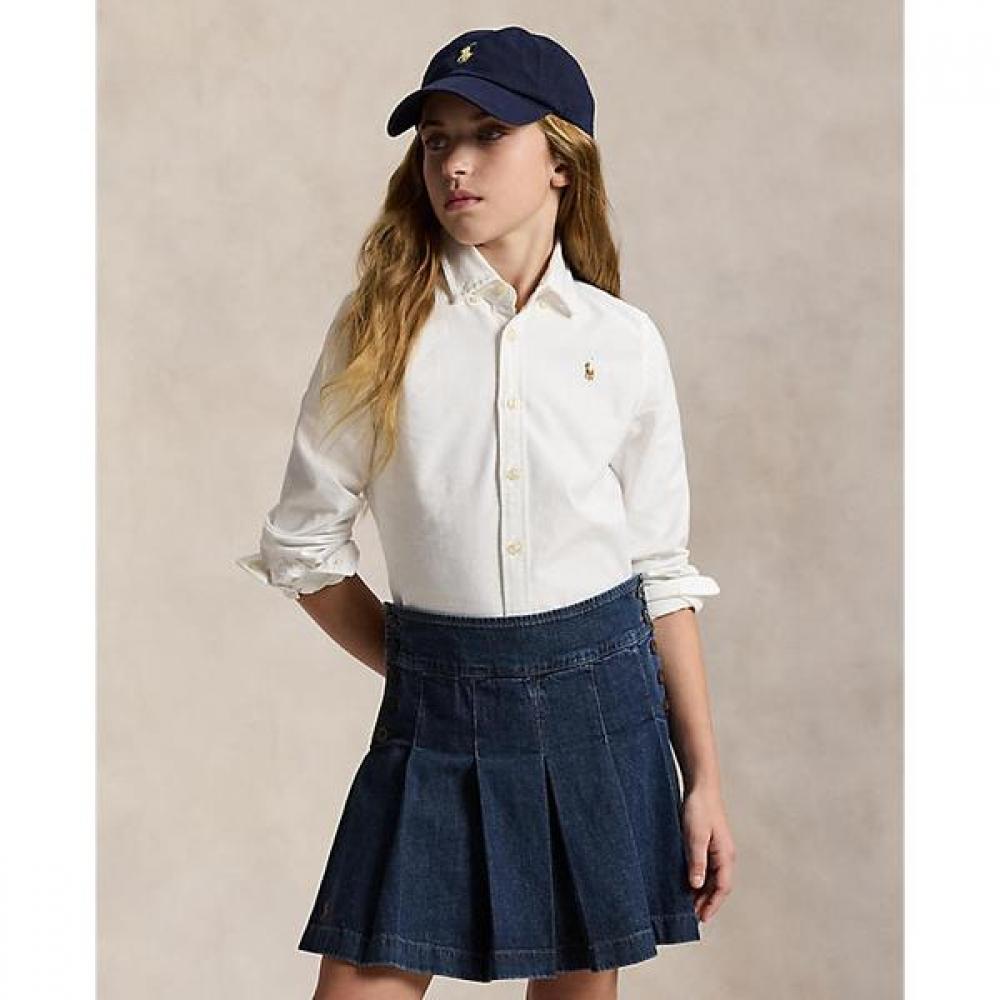 Polo Ralph Lauren Kids Girls Cotton Oxford Shirt 7 16 8
