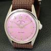 HAND-WINDING VINTAGE FAVRE LEUBA 101 SEA KING SWISS MENS PURPLE WATCH A702002-5 R208-a702002
