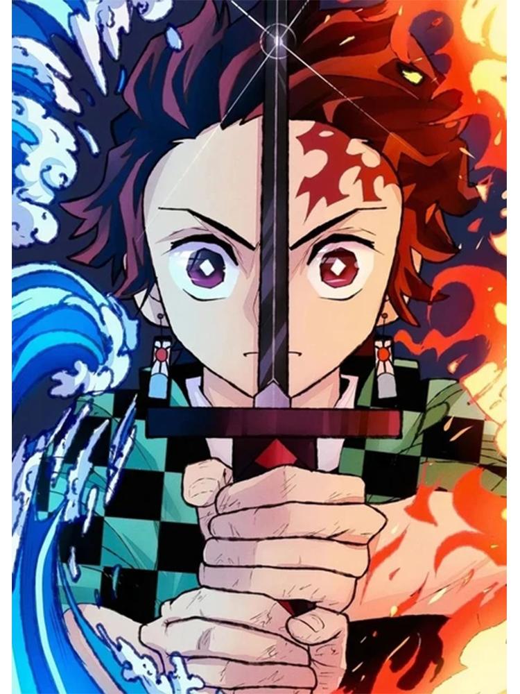 Japanese Anime Devil Killer Painting Wall Art 5DDIY Diamond Painting Poster Home Decoration Modern Living Room Anime Pictures
