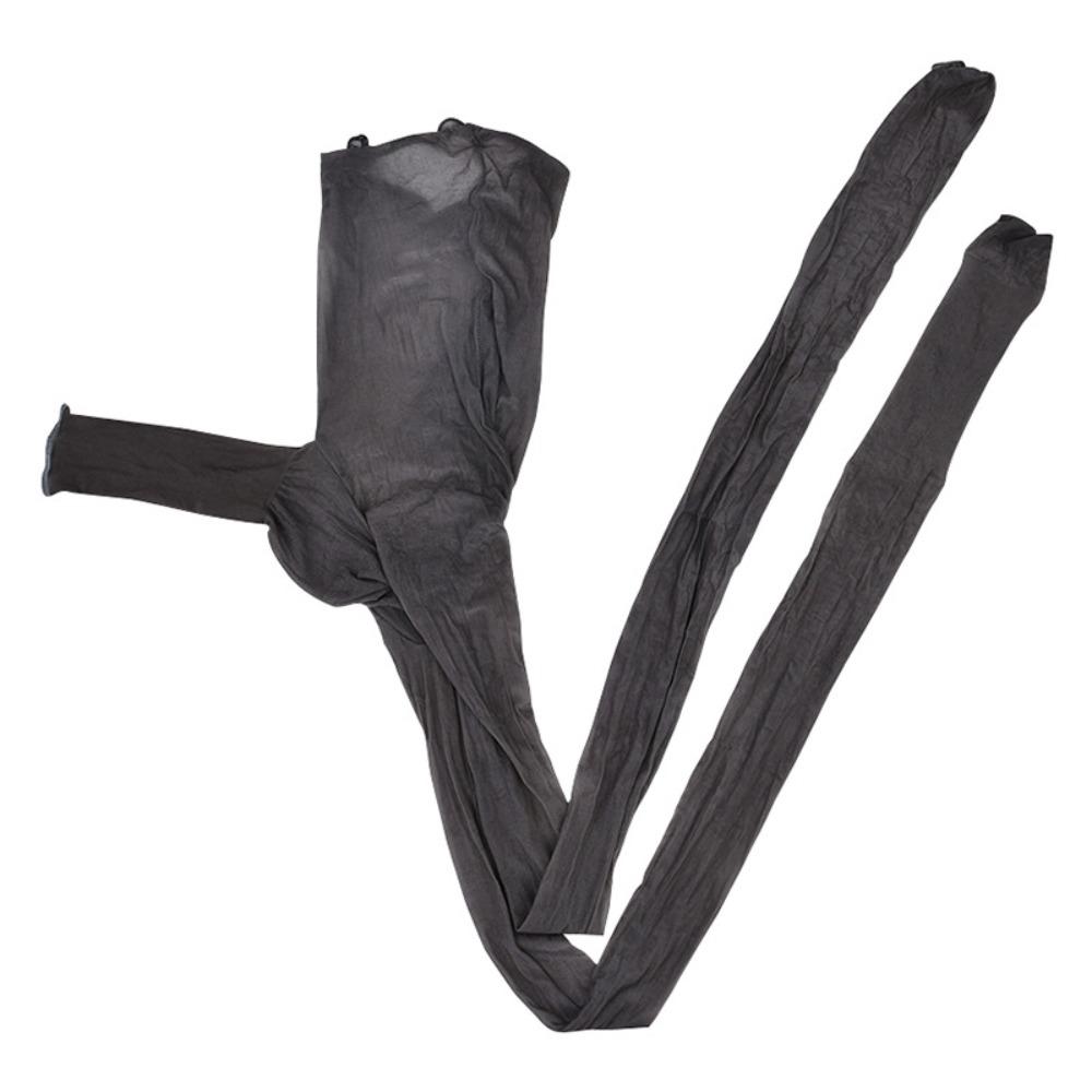 Qinghe 1D Ultra-thin Oily Stockings Men's Seamless Jj Set Sexy Transparent Pantyhose Without Waist Tendons Large Size 100kg