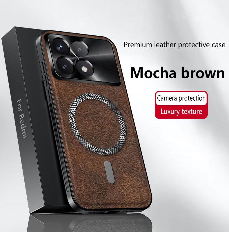 For POCO X6 X6 Pro leather full-cover magnetic waterproof shockproof fingerprint phone case