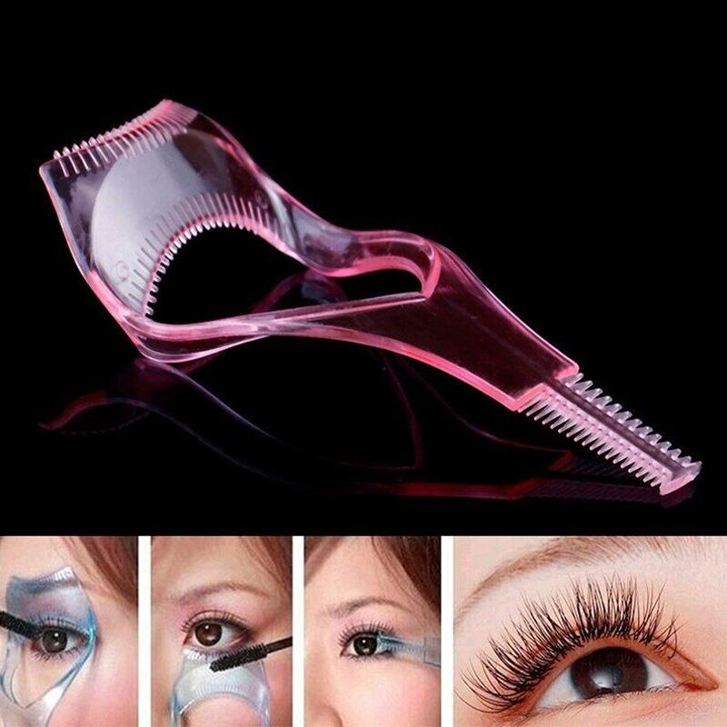 Plastic Applicator Brush 3 In 1 Novelty Mascara Guide Multifunction Eyelash Styling Eyelash Curler Precise Application Eyelashes
