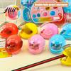 Cute Helmet Shaped Sharpener 12Pcs Pencil with Stainless Steel Blade Double Hole for Creative Thick Thin Pencils Shape Fun Stationery Kids Students